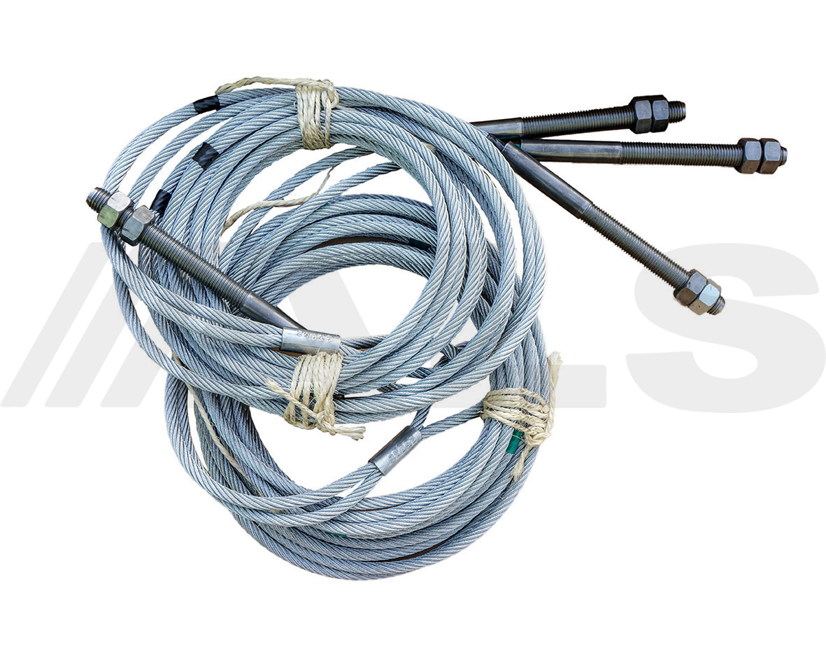 Cables suitable for Stenhoj four post lifts with stampings 672506_672507