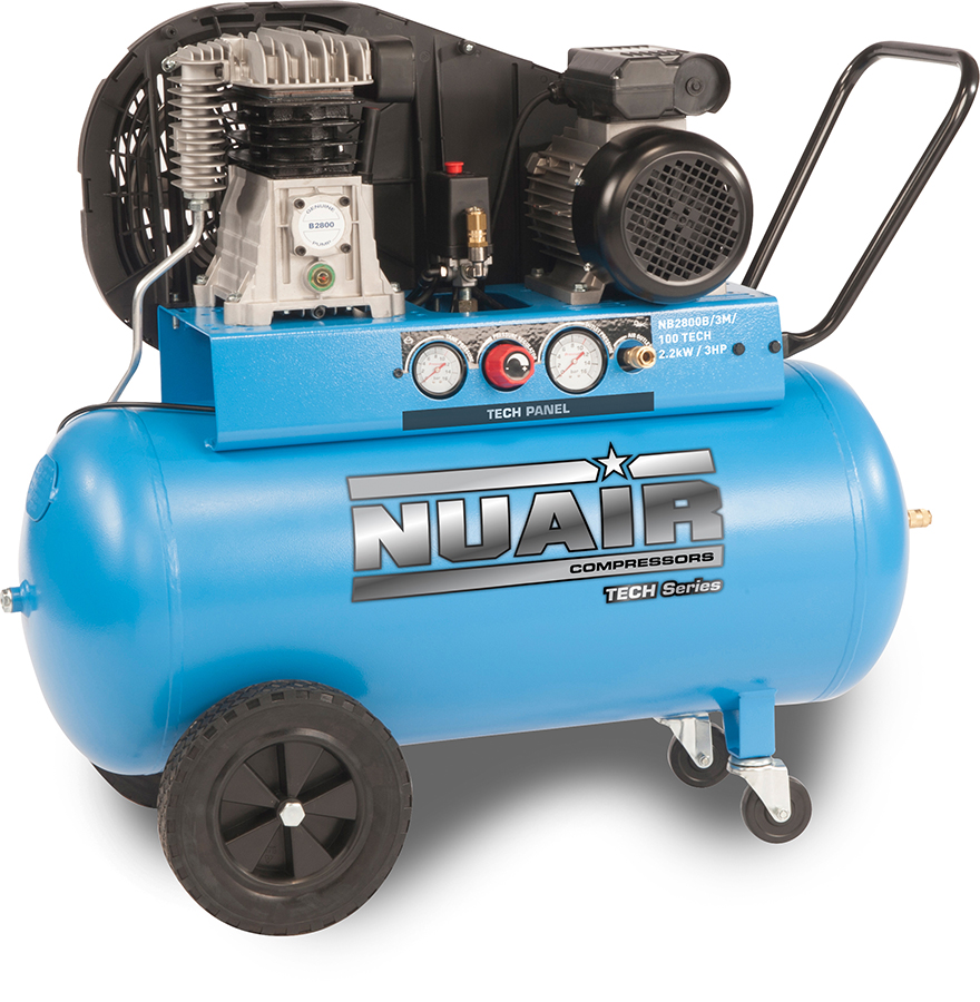 NUAIR Belt driven 100 litre compressor_NB2800B-100-3M-TECH
