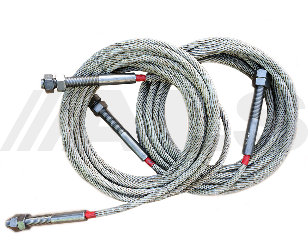 Full set of cables suitable for Eurotek-4-Post-Lift-5_7M vehicle lift, ramp, hoist