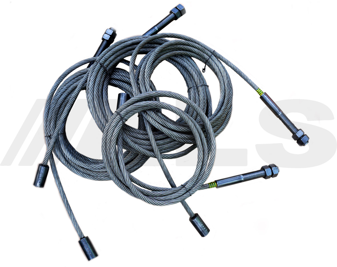 Full set of cables suitable forRotary AR40 & AR40-44 vehicle lift, ramp, hoist
