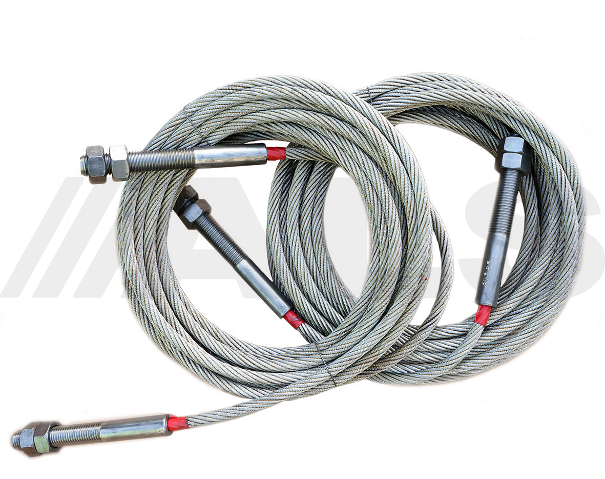 Full set of cables suitable for Werther 450JCL5 vehicle lift, ramp, hoist