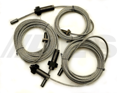 Full set of cables suitable for Bradbury 40 Series 3 tonne (CA) vehicle lift, ramp, hoist