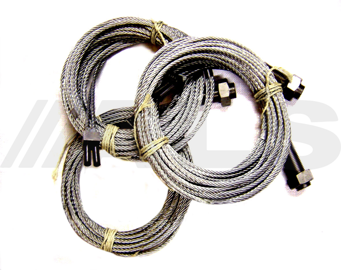 Full set of cables suitable for Bradbury 40 Series 4 tonne (CB) vehicle lift, ramp, hoist