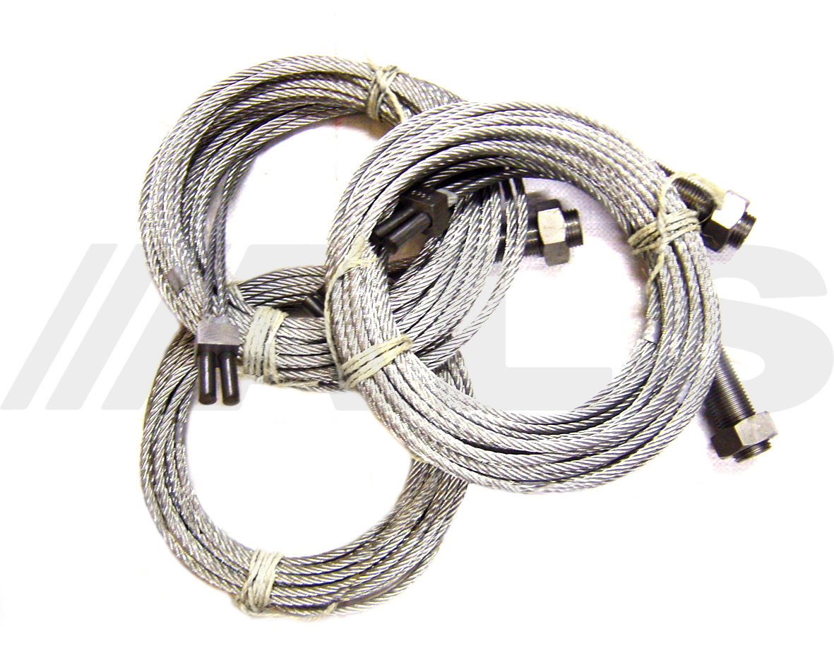 Full set of cables suitable for Bradbury 40 Series 4 tonne (CC) vehicle lift, ramp, hoist