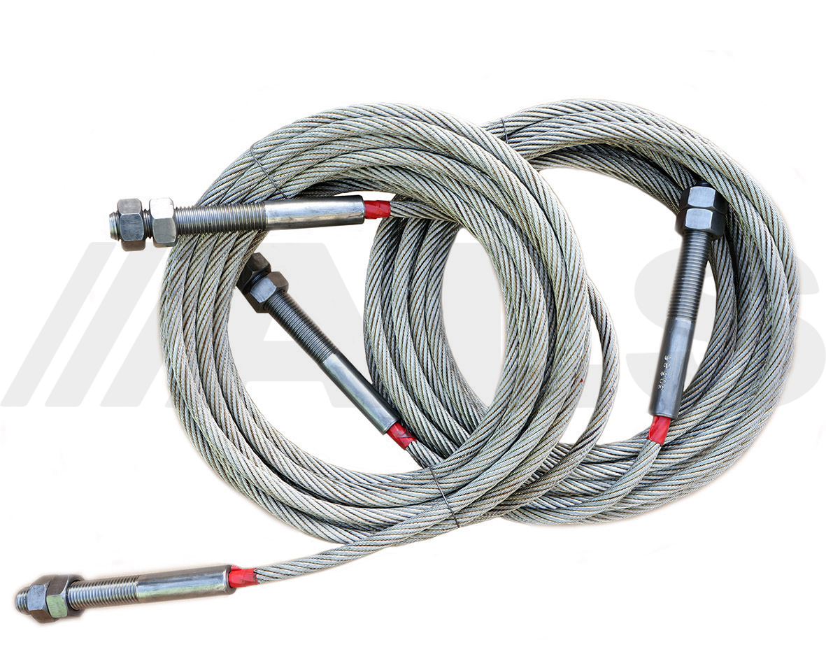 Full set of cables suitable for Bradbury H2891 vehicle lift, ramp, hoist