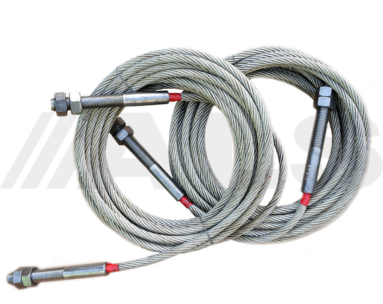 Full set of cables suitable for Bradbury H4553 MOT vehicle lift, ramp, hoist
